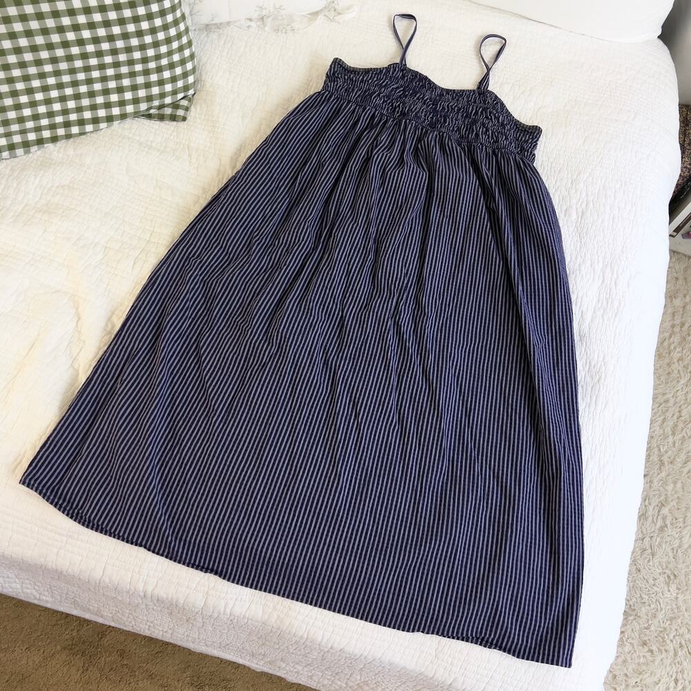 A New Day Blue Striped Maxi Dress Women's Size XL
